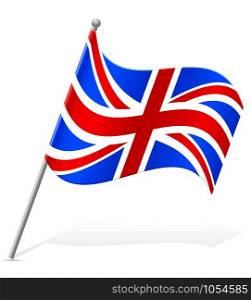 flag of United Kingdom vector illustration isolated on white background