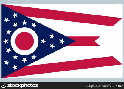 Flag of United States of America State Ohio Vector illustration eps10. Flag of United States of America State Ohio Vector illustration