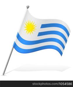 flag of Uruguay vector illustration isolated on white background