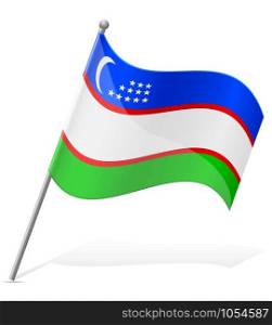 flag of Uzbekistan vector illustration isolated on white background