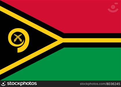 Flag of Vanuatu. Flag of Vanuatu National symbol. Vector illustration