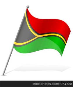 flag of Vanuatu vector illustration isolated on white background
