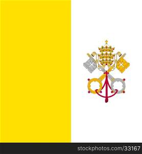 Flag of Vatican city. Flag of Vatican city. Vector illustration eps 10