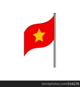 Flag of Vietnam icon in isometric 3d style on a white background. Flag of Vietnam icon, isometric 3d style