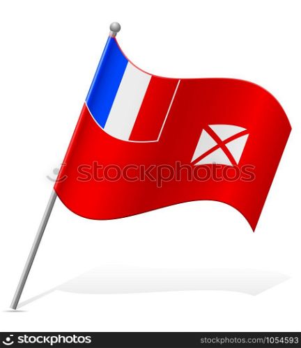 flag of Wallis and Futuna vector illustration isolated on white background