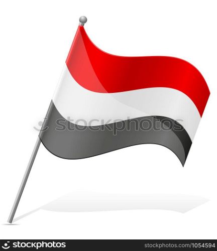 flag of Yemen vector illustration isolated on white background