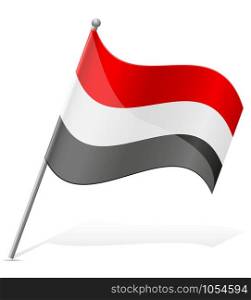 flag of Yemen vector illustration isolated on white background