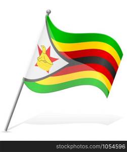 flag of Zimbabwe vector illustration isolated on white background