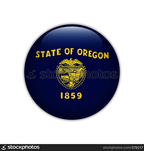 Flag Oregon button