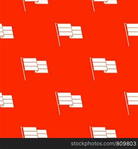 Flag pattern repeat seamless in orange color for any design. Vector geometric illustration. Flag pattern seamless