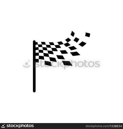 Flag race vector icon illustration design