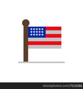 Flag, States, United, Usa Flat Color Icon. Vector icon banner Template