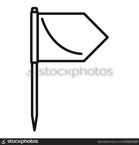 Flag toothpick icon outline vector. Wood stick. Olive pick. Flag toothpick icon outline vector. Wood stick