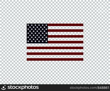 Flag usa. American flag. Flag USA on transparent background. Eps10. Flag usa. American flag. Flag USA on transparent background