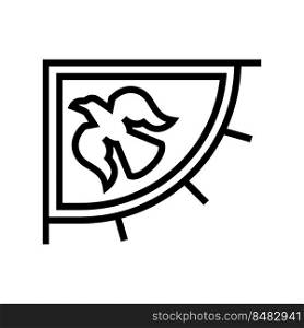 flag viking line icon vector. flag viking sign. isolated contour symbol black illustration. flag viking line icon vector illustration