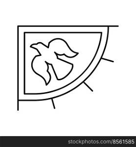 flag viking line icon vector. flag viking sign. isolated contour symbol black illustration. flag viking line icon vector illustration
