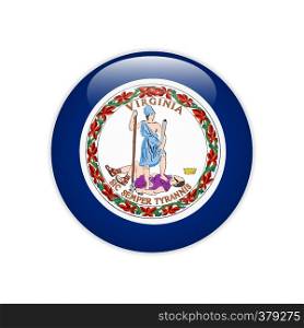 Flag Virginia button