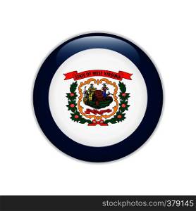Flag West Virginia button