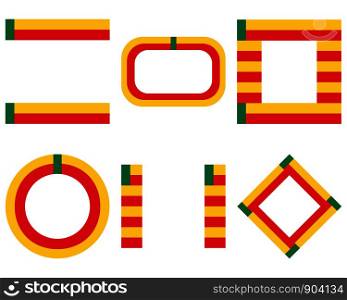 Flags of Benin with copy space