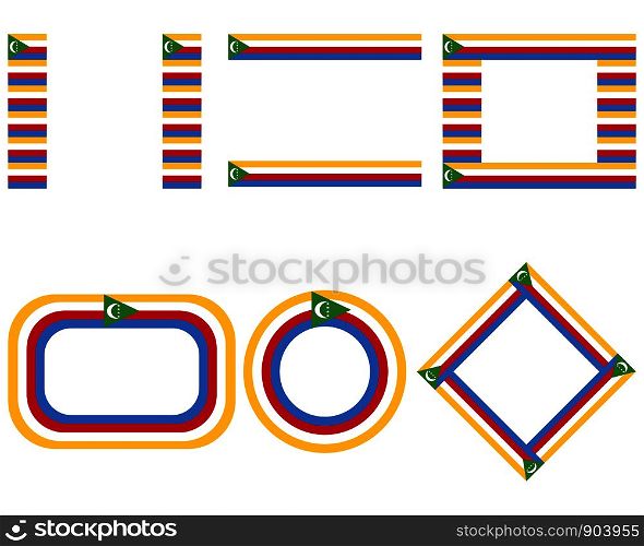 Flags of Comoros with copy space