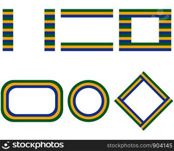 Flags of Gabon with copy space