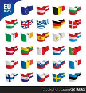 flags of the european union. flags of the european union. Vector illustration