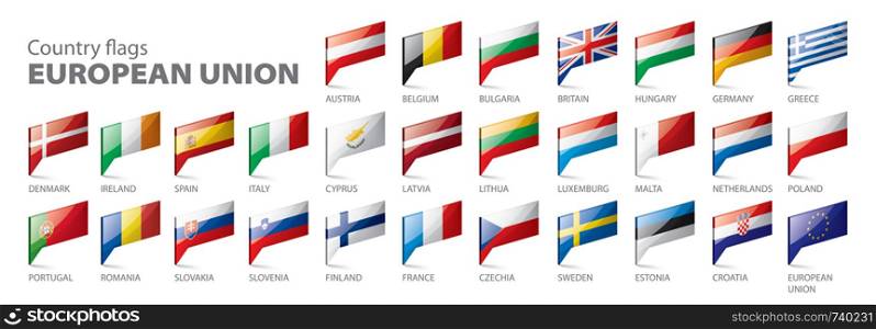 flags of the european union. Vector illustration. flags of the european union. Vector illustration.