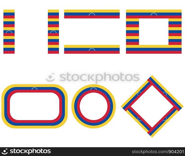 Flags of Venezuela with copy space