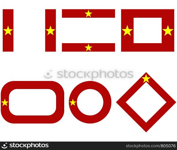 Flags of Vietnam with copy space