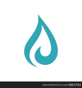 flame and Droplet Logo Template. Drop Water Icon. Illustration Design. Vector EPS 10.