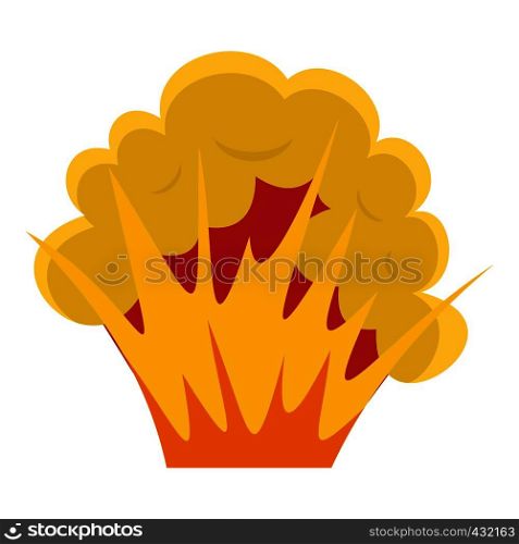 Flame and smoke icon flat isolated on white background vector illustration. Flame and smoke icon isolated