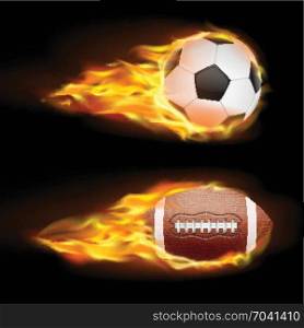 flame ball soccer football template. flame ball soccer football template vector