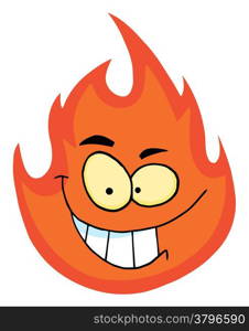 Flame Cartoon Character