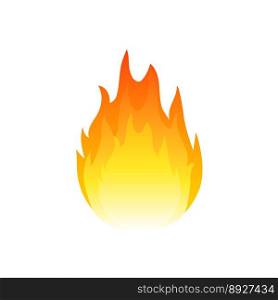 Flame fire icon heat ignite burn gas hot vector image