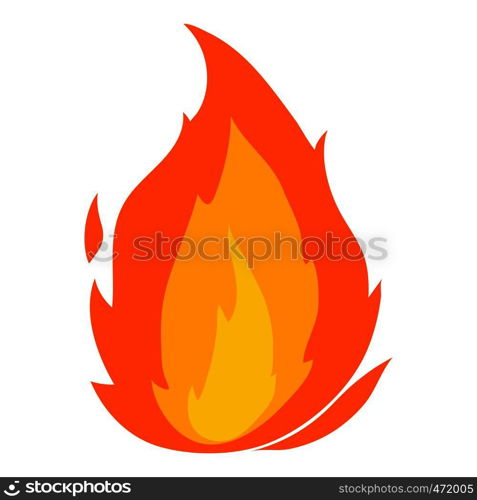 Flame icon. Cartoon illustration of flame vector icon for web design. Flame icon, cartoon style