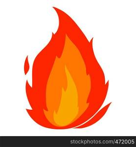 Flame icon. Cartoon illustration of flame vector icon for web design. Flame icon, cartoon style