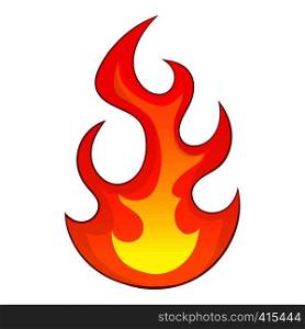 Flame icon. Cartoon illustration of flame vector icon for web. Flame icon, cartoon style
