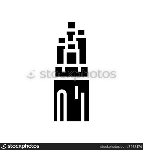 flame retardant low smoke halogen cable glyph icon vector. flame retardant low smoke halogen cable sign. isolated symbol illustration. flame retardant low smoke halogen cable glyph icon vector illustration