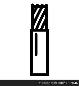flame retardant low smoke halogen cable line icon vector. flame retardant low smoke halogen cable sign. isolated contour symbol black illustration. flame retardant low smoke halogen cable line icon vector illustration