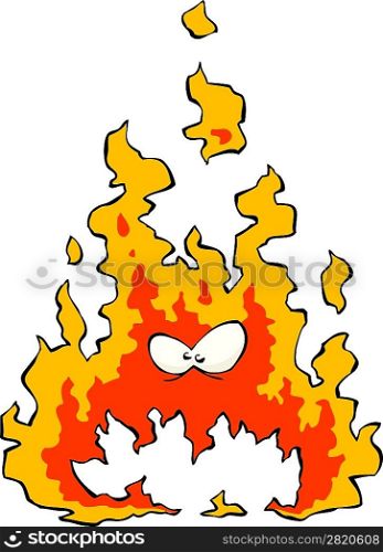 Flames on a white background vector illustration