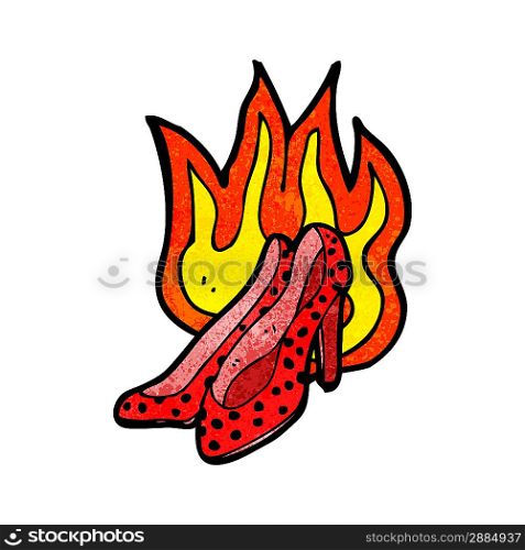 flaming hot high heel shoes