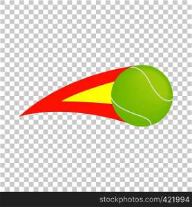 Flaming tennis ball isometric icon 3d on a transparent background vector illustration. Flaming tennis ball isometric icon