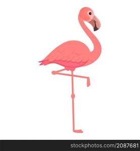 Flamingo bird icon cartoon vector. Cute pink bird. Summer flamingo. Flamingo bird icon cartoon vector. Cute pink bird
