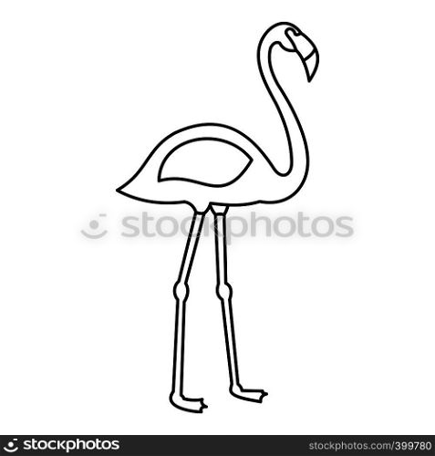 Flamingo bird icon. Outline illustration of flamingo bird vector icon for web. Flamingo bird icon, outline style