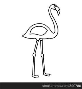 Flamingo bird icon. Outline illustration of flamingo bird vector icon for web. Flamingo bird icon, outline style