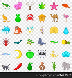 Flamingo icons set. Cartoon style of 36 flamingo vector icons for web for any design. Flamingo icons set, cartoon style