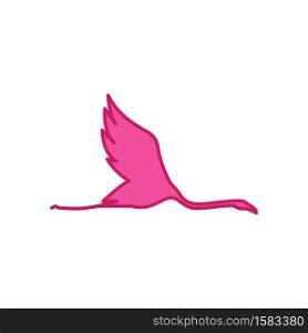 Flamingo ilustration logo vector template