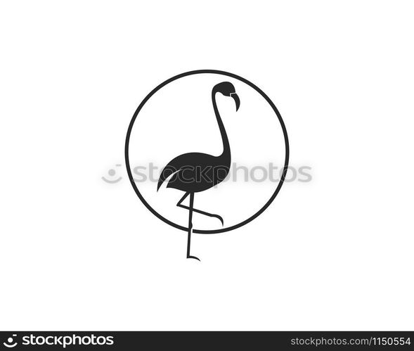 Flamingo logo ilustration vector template