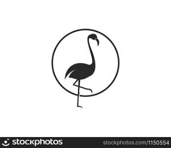 Flamingo logo ilustration vector template