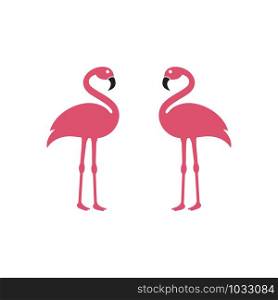 Flamingo logo template vector illustration
